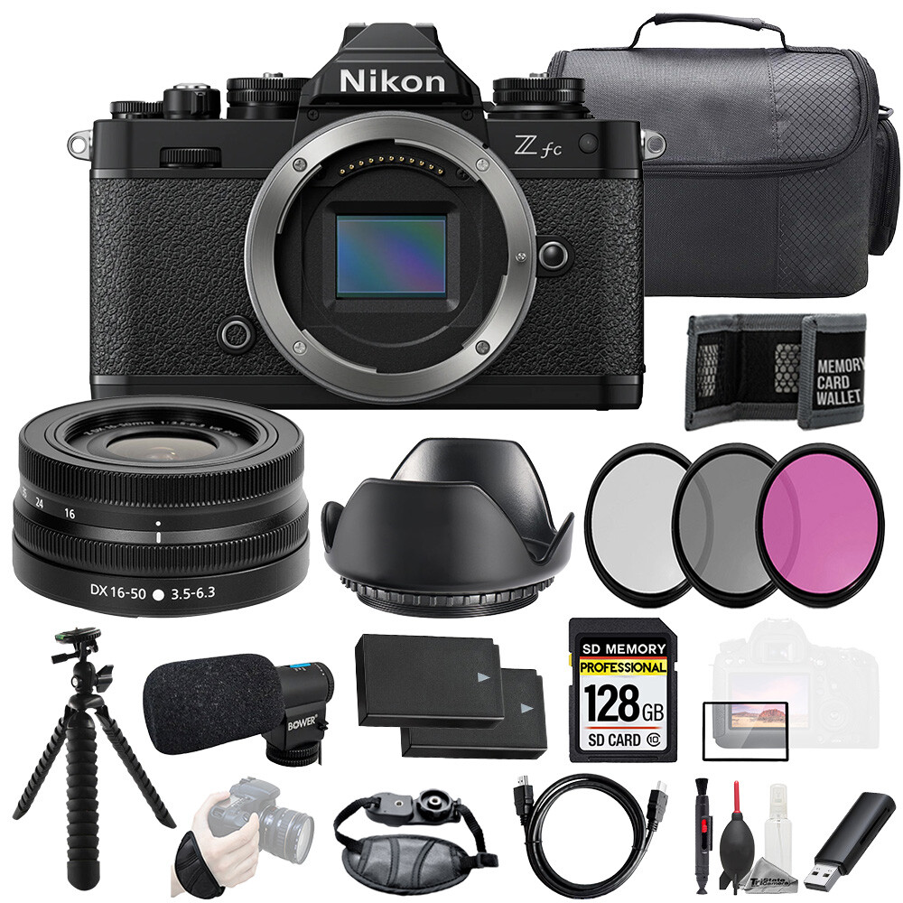 Nikon Zfc + Z DX 16-50mm f/3.5-6.3 VR Lens Black + Mic +