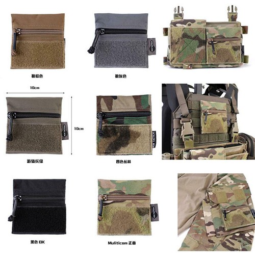Airsoft Zipper Bag Small Pouch Panel for Hunting Tactical Vest Chest Rig