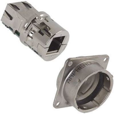 Amphenol RJF, Straight Panel Mount RJ45 Connector Female