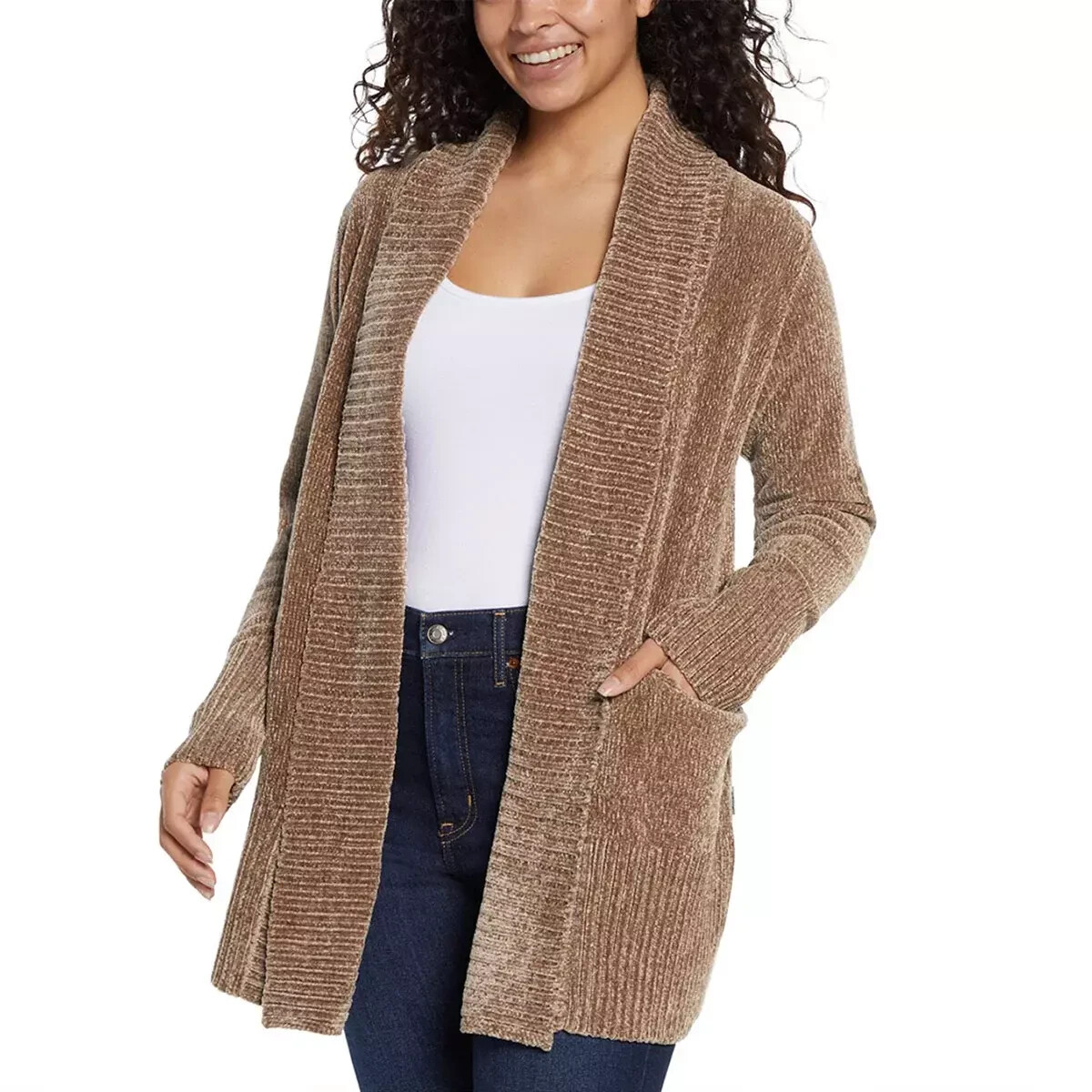 Amazon Chenille Sweater Cardigan NEW Orvis Ladies' Chenille