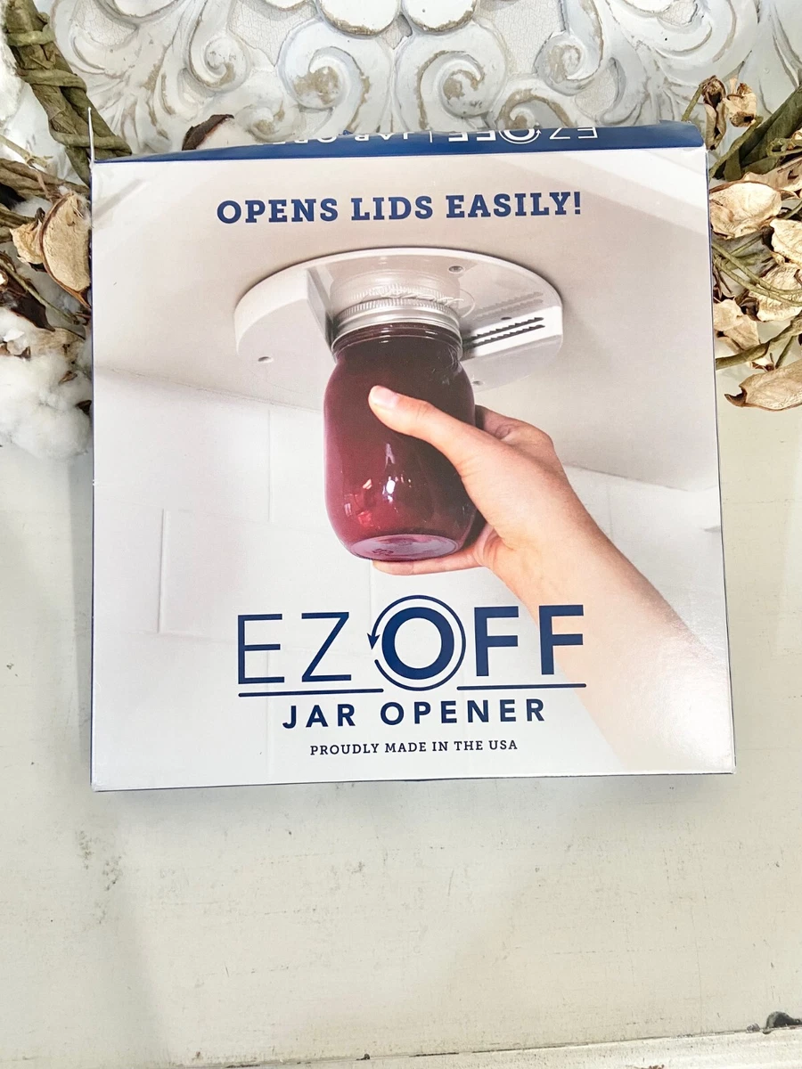 EZ Off Jar Opener for Weak Hands - Under Cabinet, Easy Grip, One Handed Jar & Bo