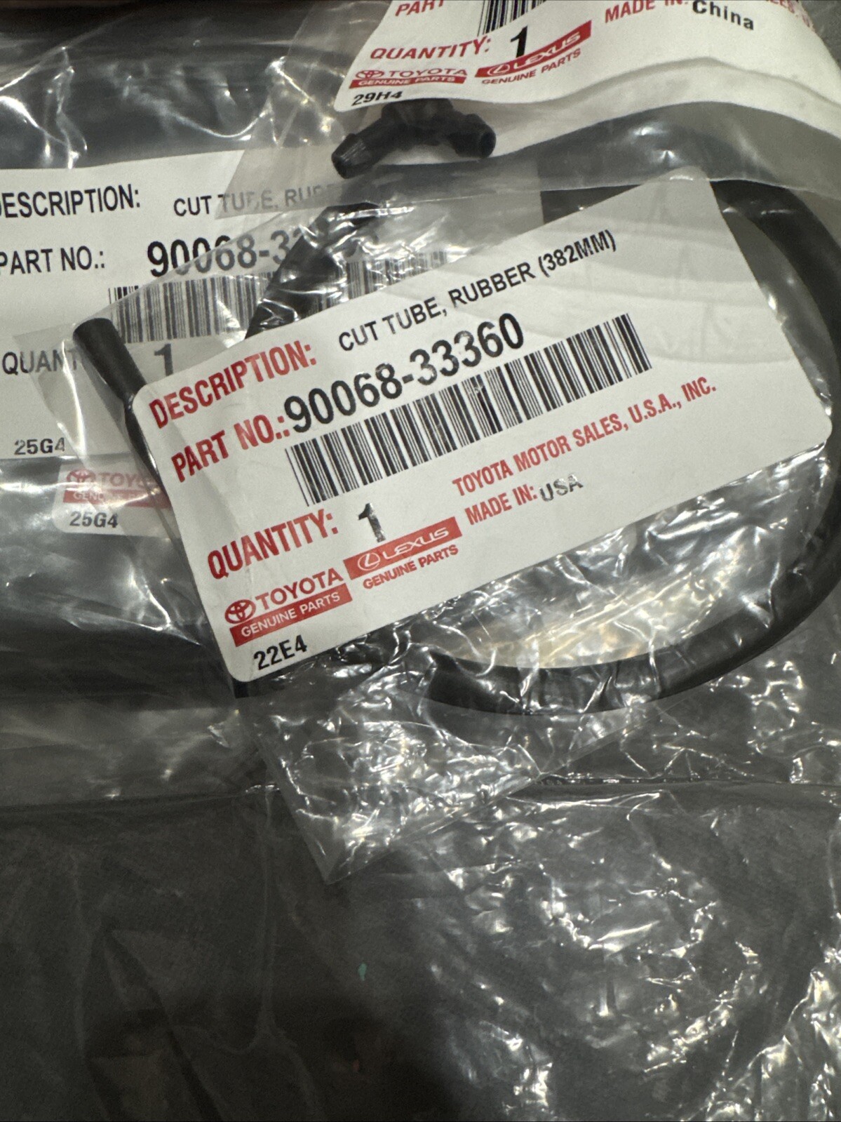 TOYOTA FRONT WINDSHIELD WIPER WASHER HOSE TUBE REPAIR KIT OEM