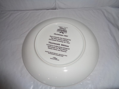 1997 Disney Christmas Collection Artwork Plate - LE - Mickey as