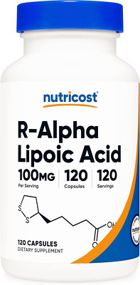 Nutricost R-Alpha Lipoic Acid 100Mg, 120 Veggie Capsules, Non-Gmo, Gluten Free