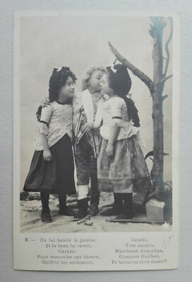 Old postcard - postcard - Clayette Phot. - Children's song - Comptine