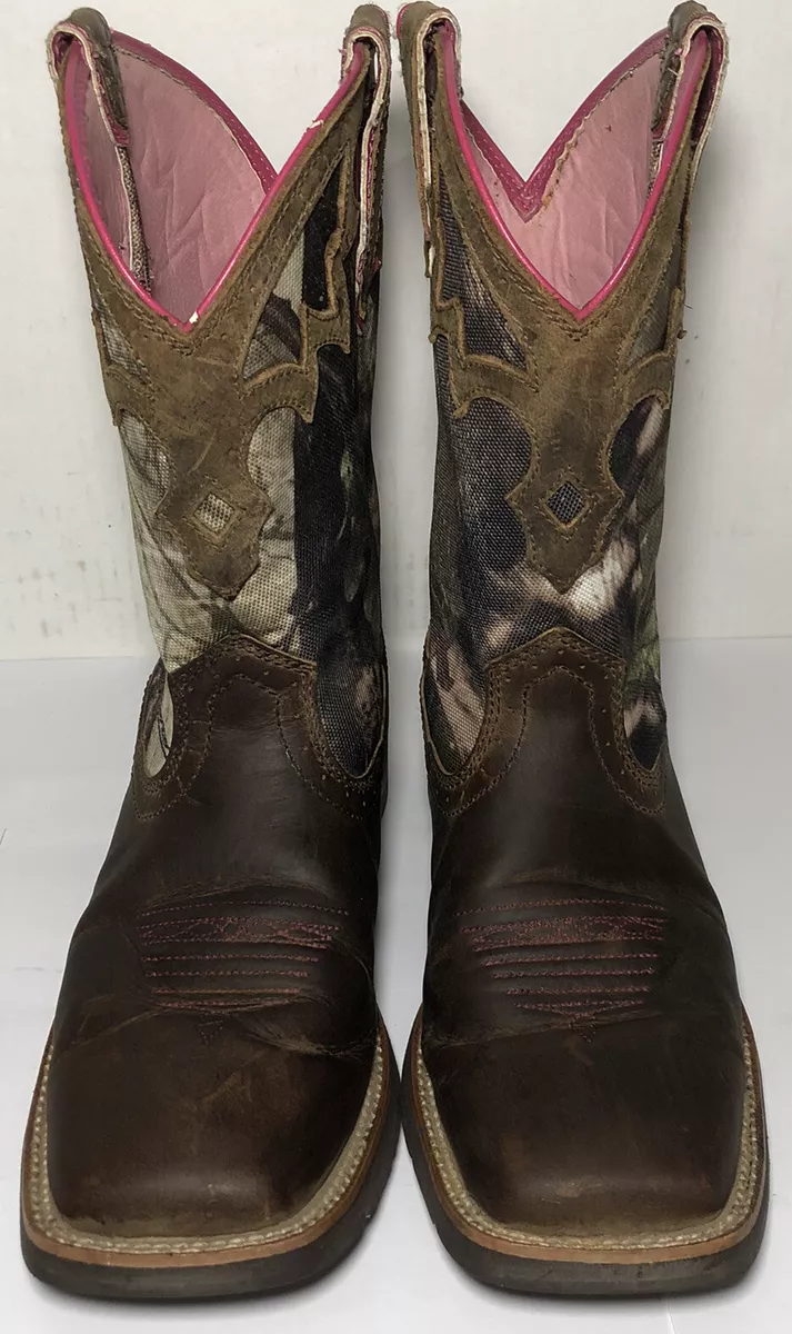 Ariat camo square toe boots hotsell