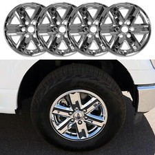 Chrome Snap-on Wheel Covers 4pc For 2021-2025 Ford F-150 Xl Xlt 17 Alloy Rim Chrome Snap-on Wheel Covers 4pc For 2021-2025 Ford F-150 Xl Xlt 17 Alloy Rim