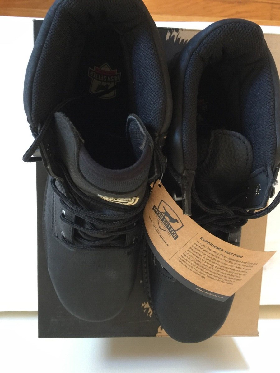 NWT Red Wing Irish Setter Black Work Boots 6