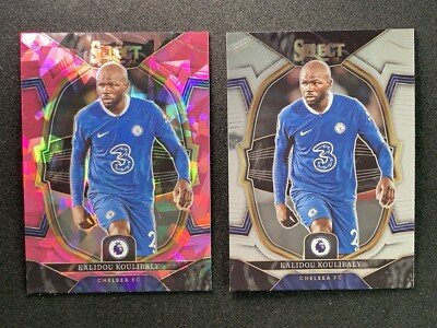2022-23 Panini Select Epl Kalidou Koulibaly Pink Cracked Ice Prizm Chelsea #28