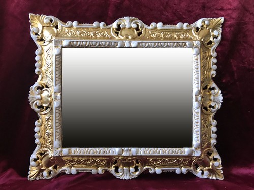 WEIß / SILBER 345 WANDSPIEGEL REPRO 45x38CM ANTIK BAROCK REPLIKATE RECHTECKIG 12 - Picture 97 of 148