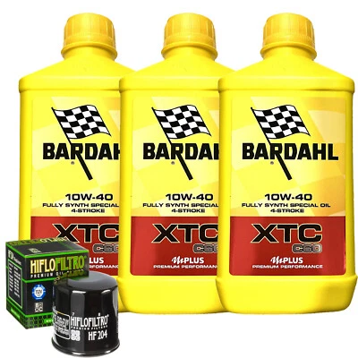 BARDAHL/HIFLO Kit Tagliando Olio Bardahl XTC 10W40 Per Yamaha 900 Tracer MTT850 ABS 2018>2020