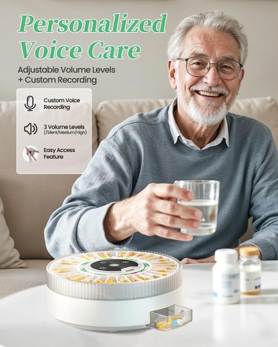 Colorwing Smart Pill Dispenser – 31-Slot, Fingerprint, Bluetooth Alarm - NIB - Picture 5 of 7
