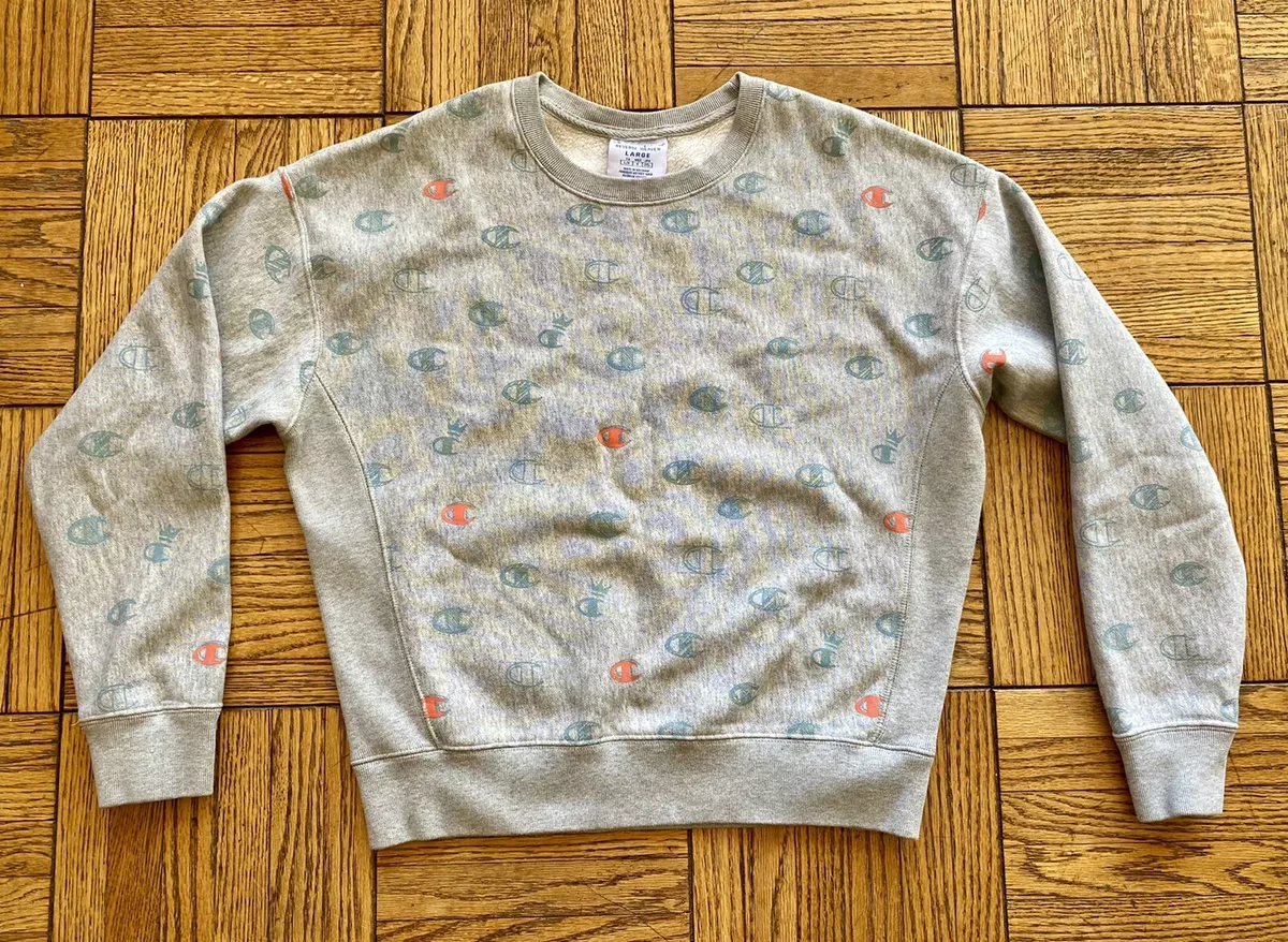Champion sweater grey 2025 crew neck print