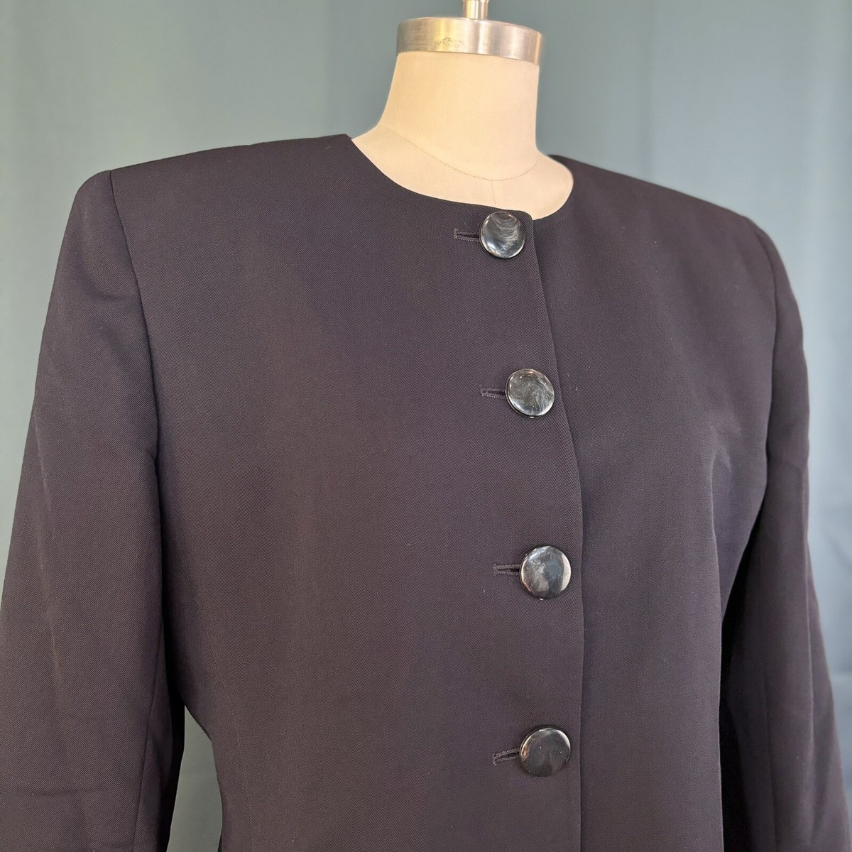 Vintage 80s Christian Dior Wool Long Line Suit Jacket (Size 16) | eBay