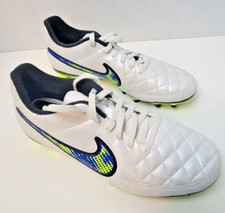2014 Nike Tiempo Rio II Soccer Cleats Sz 6 White Green 631287-174