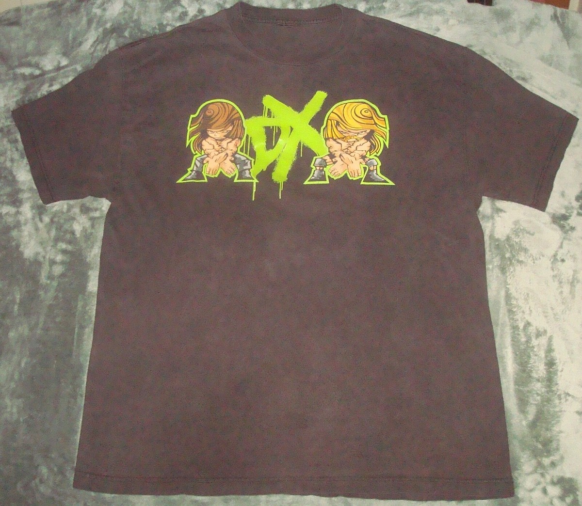 VTG D-GENERATION X T SHIRT WWE WRESTLING DX DOUBLE SIDED Y2K