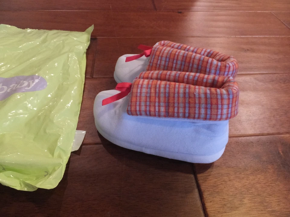 Zapatillas American Girl Azul Casa Zapatos Cálidos Bitty Bebé Niño Niñas M 7 8 Foto 2 de 4