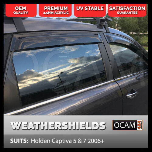 OCAM Weathershields for Holden Captiva 5 & 7 2006-2020 Tinted Window Visors - Picture 1 of 8
