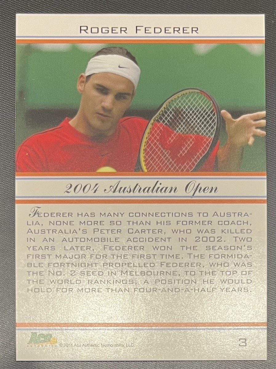 2011 AceAuthentic Roger Federer Card Set