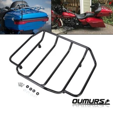Black Luggage Top Rack For Harley Touring Road King Street Glide Road Glide US~