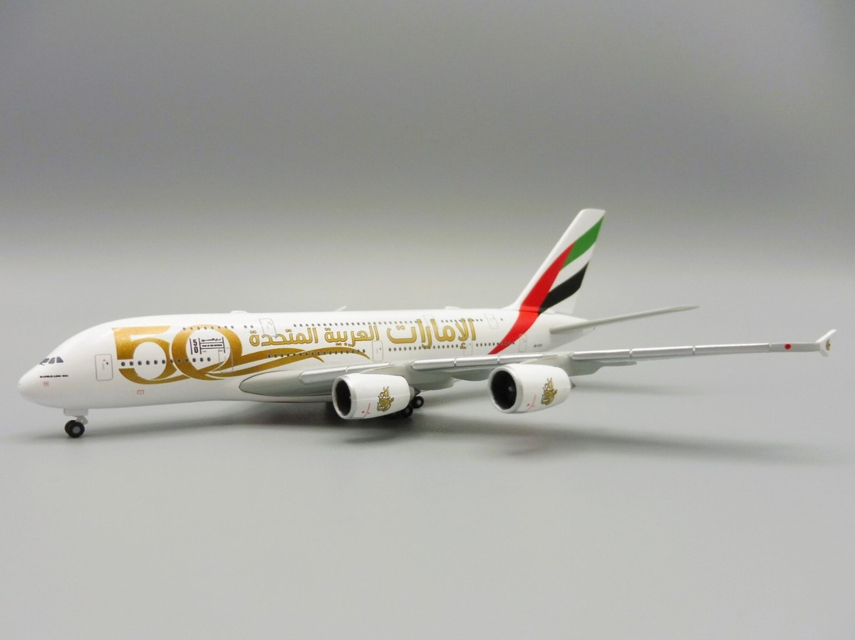 Emirates Airbus A380-800 1/500 Herpa 536202 A380 UAE 50th