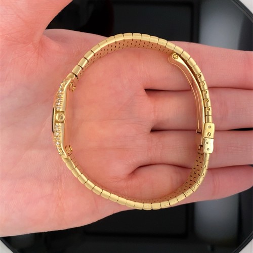 Ebel Classic Wave 18k Solid Gold Factory Diamond Quartz Ladies Watch $15k / 63gr - Picture 9 of 16