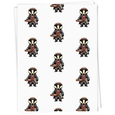 'Badger Selling Newspapers' Gift Wrap / Wrapping Paper / Gift Tags (GI049517)