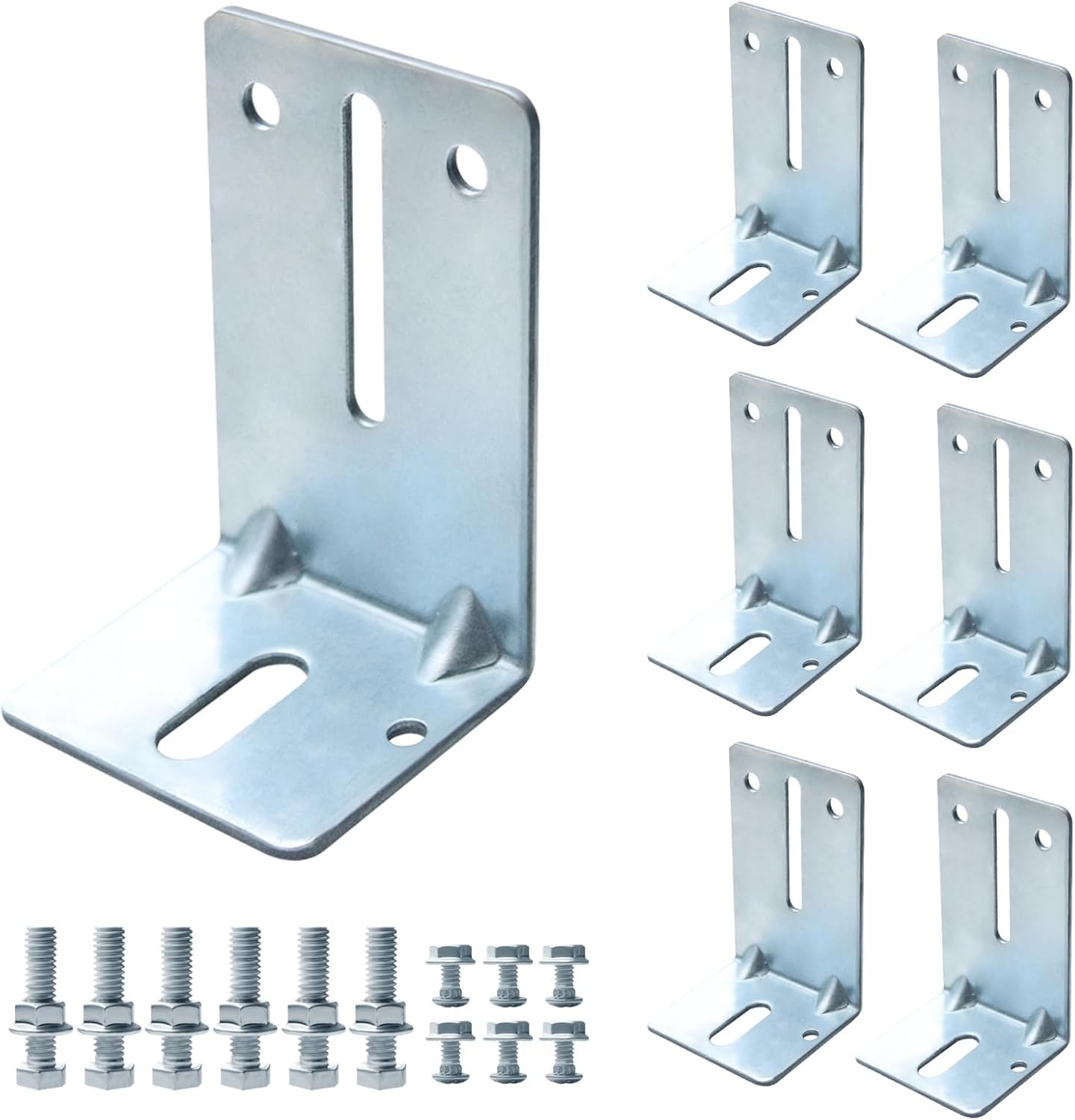 Heavy Duty Steel Garage Door Track Jamb Bracket Set, J6 Reinforcement Strut B...