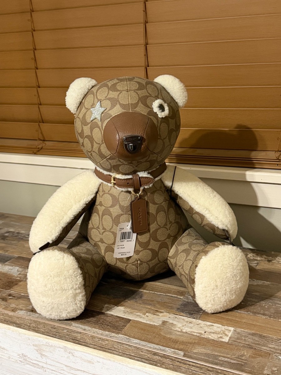 COACH プレミアムベア 🧸 Coach Bear in Signature Canvas F75528 Collectible Retails for