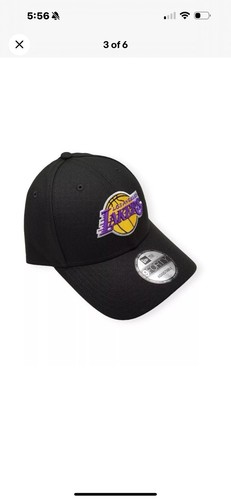 New Era Los Angeles Lakers 9Forty The League Black Adjustable Strap Hat Cap - Picture 2 of 8