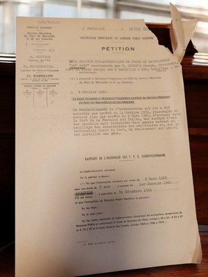 Altes Verwaltungsdokument Marseille 1964 Ponts et Chaussées Public Domain