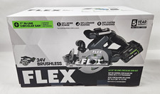 Flex 24V Brushless 6-1/2" In-Line Circular Saw Kit w/ 5.0Ah Battery & Charger