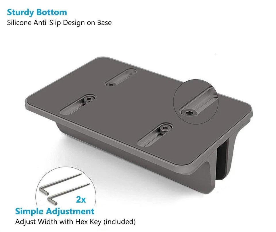Soporte Vertical para Portátil [Ajustable] Escritorio Aluminio Compacto Ajuste Todos los Tamaños Gris Foto 4 de 4