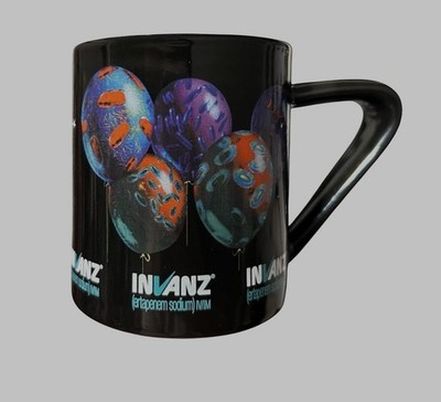 Pharmaceutical Drug Rep Coffee Mug Cup w/ Colorful Bacteria Image, Merck & Co