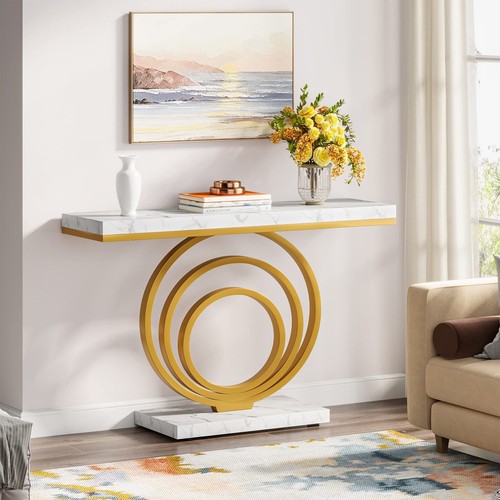 Tribesigns 41-Inch Gold Entryway Table, Modern Console Table Narrow Long, Con... - Picture 7 of 9
