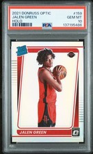 2021-22 Panini Donruss Optic Jalen Green #159 Rated Rookie Holo PSA 10 GEM MINT