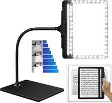 Large 5X Magnifying Glass with 42 LED Light and Stand, Flexible Gooseneck Magnif