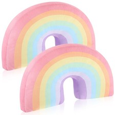 Rainbow Pillow for Girls Kids 13.8 x 8.7 x 4 Inch Plush Cute Rainbow Throw Pi...