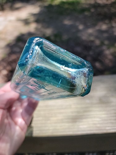 Antique Rawleigh Aqua Glass Bottle Vanilla Freeport Illinois - Picture 6 of 18