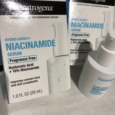Neutrogena Hydro Boost Niacinamide Fragrance-Free Serum 1.0 oz Lot Of 2