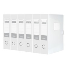 A4 Storage File Boxes Plastic Archives Cases with Lid, File Folder Organizer ...