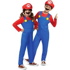 Disguise Licensed Super Mario Mario Elevated Classic Jumpsuit Kid Costume 155449