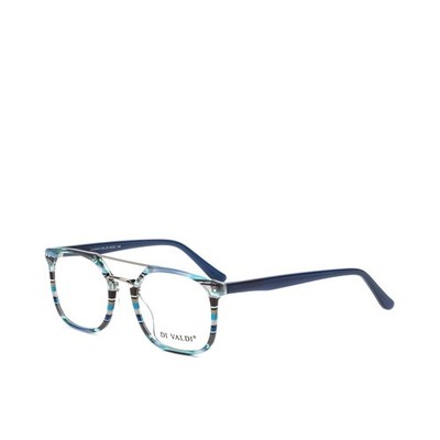 NEW DI VALDI DVO8040 COL.50 BLUE ALBERTO METAL EYEGLASSES 53-21-140 Y583A