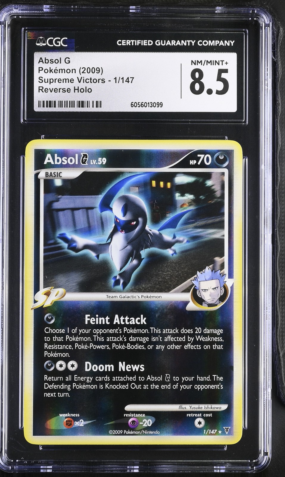 CGC 8.5 Absol G 2009 Supreme Victors 1/147 Reverse Holo Pokemon Card