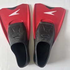 Speedo Switchblade Swim Fins Red  Black Small Youth Size 6-7 / Women 7-8  ST