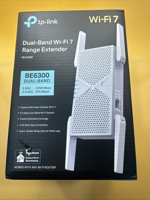 TP-Link BE6300 Wi-Fi 7 Range Extender RE403BE w/ 2.5G Port | 6.3 Gbps Dual-Band