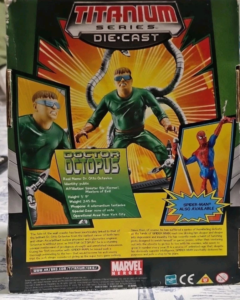Figura Posable Diecast Serie Titanium Doctor Octopus de Marvel Heroes  Foto 2 de 2