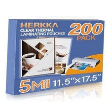 200 Pack Laminating Pouches, Hold 11 x 17 Inch Sheet, 5 Mil Clear 200PACK