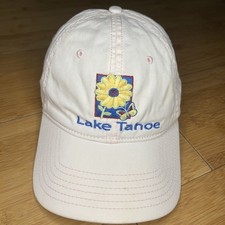 Vintage Womens Lake Tahoe Floral Sun Flower Light Pink 90s Hat Elevation 8000