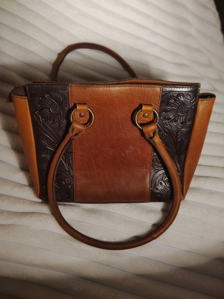 Cartera bandolera de cuero mediana STS Ranchwear para mujer cuero de vaca occidental Foto 3 de 4